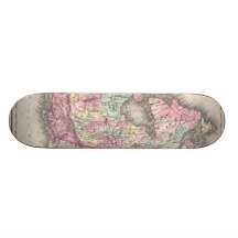Vintage Map of Canada (1857) Skateboard Decks