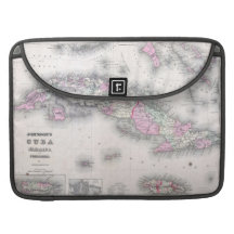 Vintage Map of Cuba (1861) Sleeve For MacBooks