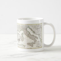 Vintage Map of Italy (1770) Coffee Mugs