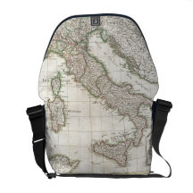 Vintage Map of Italy (1770) Messenger Bag