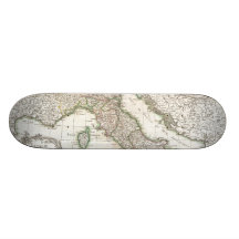 Vintage Map of Italy (1770) Skate Board Decks