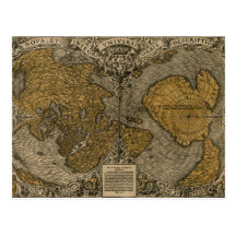 Vintage Map Postcard
