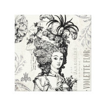 Vintage Marie Antoinette collage stretched canvas Stretched Canvas Print