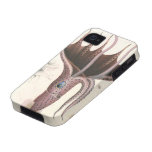 Vintage Marine Life Animal, Umbrella Squid Case-Mate iPhone 4 Covers