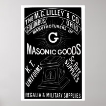 vintage masonic poster