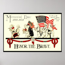 vintage memorial day poster V2 CUSTOMIZE FROM 8.99