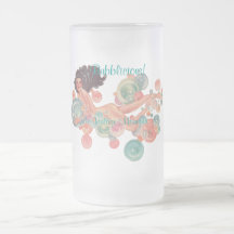 VINTAGE MERMAID FROSTED GLASS MUG