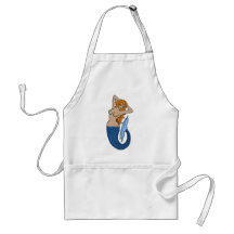 Vintage Mermaid Tattoo Art Apron