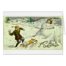 VINTAGE MERRY XMAS CARD