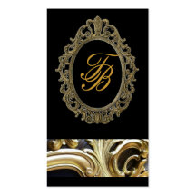 Vintage Metalic Frame Boutique Business Cards