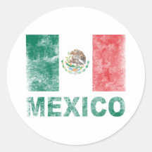 Vintage mexico round sticker