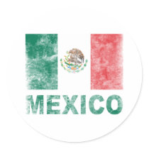 Vintage mexico round sticker