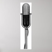 Vintage Microphone Poster