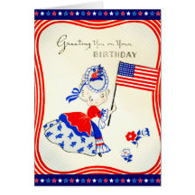 Vintage Military Birthday Card