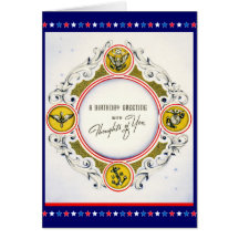 VIntage Military Birthday Card