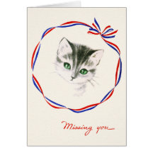 Vintage Missing You Card