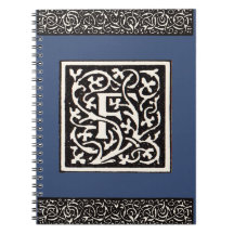 Vintage Monogram F Art Nouveau Letter Note Books