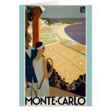 Vintage Monte Carlo Monaco Travel Greeting Cards