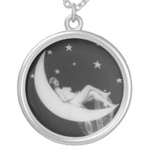 Vintage Moon Goddess Pendant