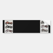 VINTAGE MOTORCYCLES BUMPER STICKER