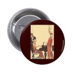 Vintage Music, Art Deco Pianist Musician Singer buttons