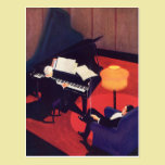 Vintage Music Art Deco Pianist Piano Player Lounge postcards