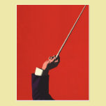 Vintage Music, Conductor's Hand Holding a Baton postcards