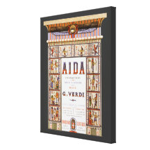 Vintage Music, Egyptian Aida Opera by Verdi Gallery Wrapped Canvas