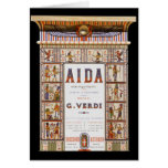 Vintage Music, Egyptian Aida Opera by Verdi Greeting Cards