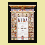 Vintage Music, Egyptian Aida Opera by Verdi invitations