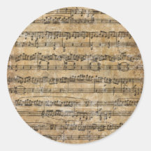 Vintage Music Sheet Sticker