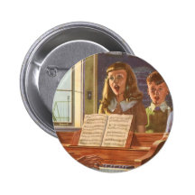 Vintage Music Teacher Teaching Students to Sing Pins