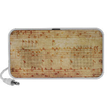 Vintage Musical Score Travel Speakers