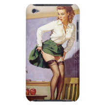 Vintage Naughty Teacher Pin Up Girl iPod Case-Mate Cases