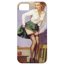 Vintage Naughty Teacher Pin Up Girl iPhone 5 Cases