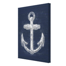 Vintage Nautical Anchor Canvas Prints