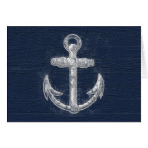 Vintage Nautical Anchor Greeting Card