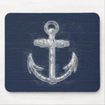 Vintage Nautical Anchor Mousepad