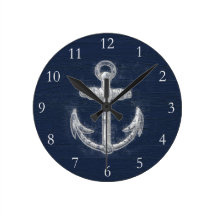Vintage Nautical Anchor Wall Clock