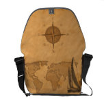 Vintage Nautical Map Messenger Bags