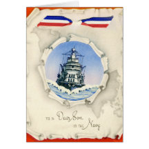 Vintage Navy Card