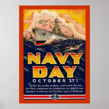 Vintage Navy Day Poster