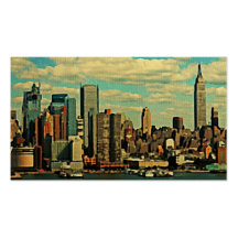 Vintage New York City Skyline Business Cards