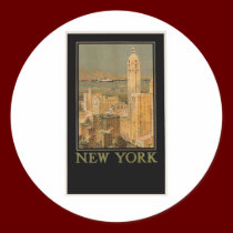 Vintage New York from Glasgow by the Anchor Line stickers