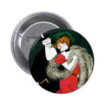 Vintage Novita per Signora Italian Fashion Couple Pinback Button