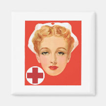 Vintage Nurse Refrigerator Magnets