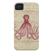 Vintage octopus iPhone 4 covers