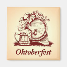 Vintage Oktoberfest Fridge Magnets