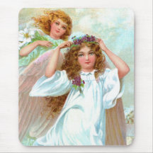 Vintage Old Fashioned Angel Mousepad