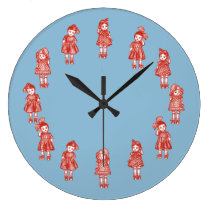 Vintage Old Fashioned Dolls wall clocks